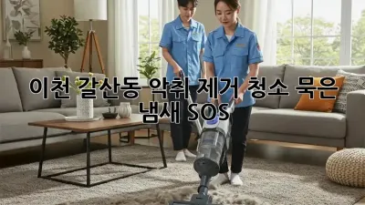 이천 갈산동 악취 제거 청소, 묵은 냄새 SOS 🚨