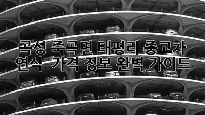 곡성 죽곡면 태평리 중고차 연식 & 가격 정보 완벽 가이드!